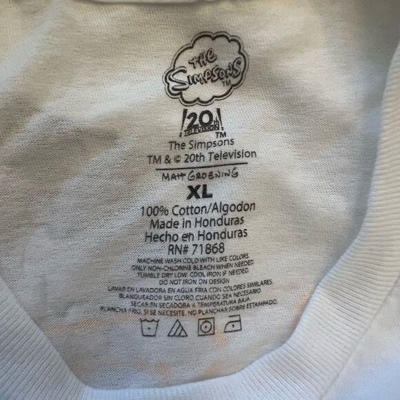 Retro The Simpsons Bart Simpson Eat My Shorts 20th Century Fox size XL T-shirt. - Picture 7 of 7